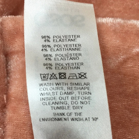 - Asos Pink Crushed‎ Velvet Velour Joggers Pants Women’s plus 24 - Picture 6 of 9